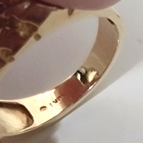 10K Diamond 🪙 Nugget Men's Yellow Gold Ring 5.26 gms 🎁 - Picture 2 of 5